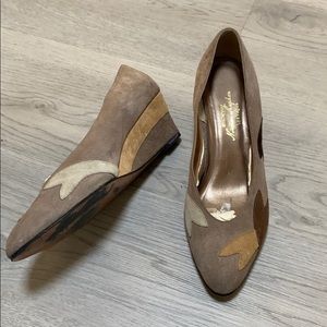Vintage Norman Kaplan Suede Wedges 9.5